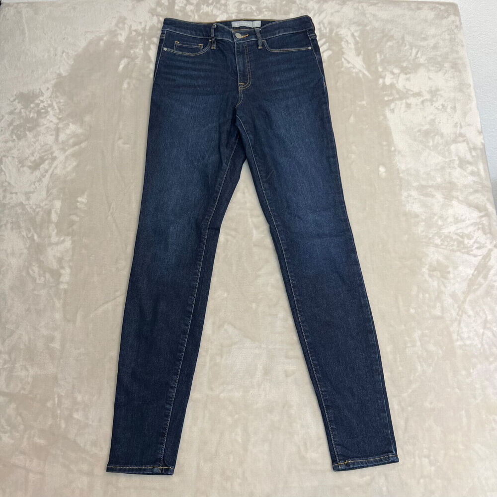 Athleta Jeans Womens 8 Tall Blue Denim Sculptek Ultra Skinny High Rise 511195-00